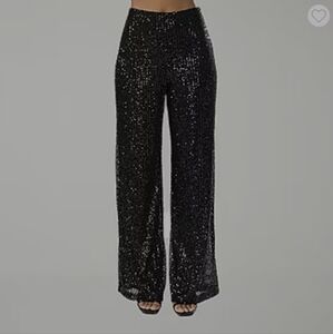 Black sparkle dress pants with inside Smooth Fabric, Medium
